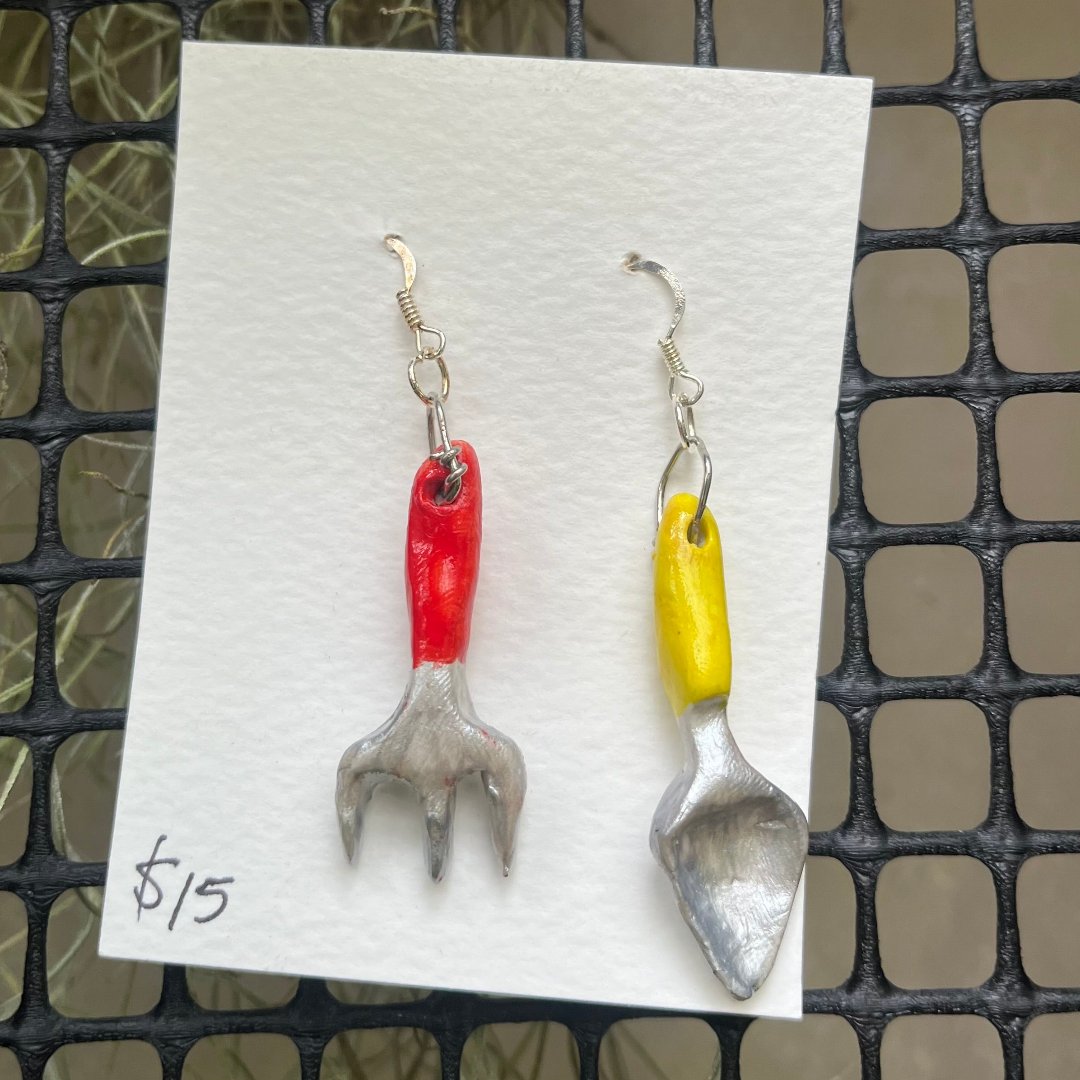 Polymer clay Earrings - Cloud Forest Flora