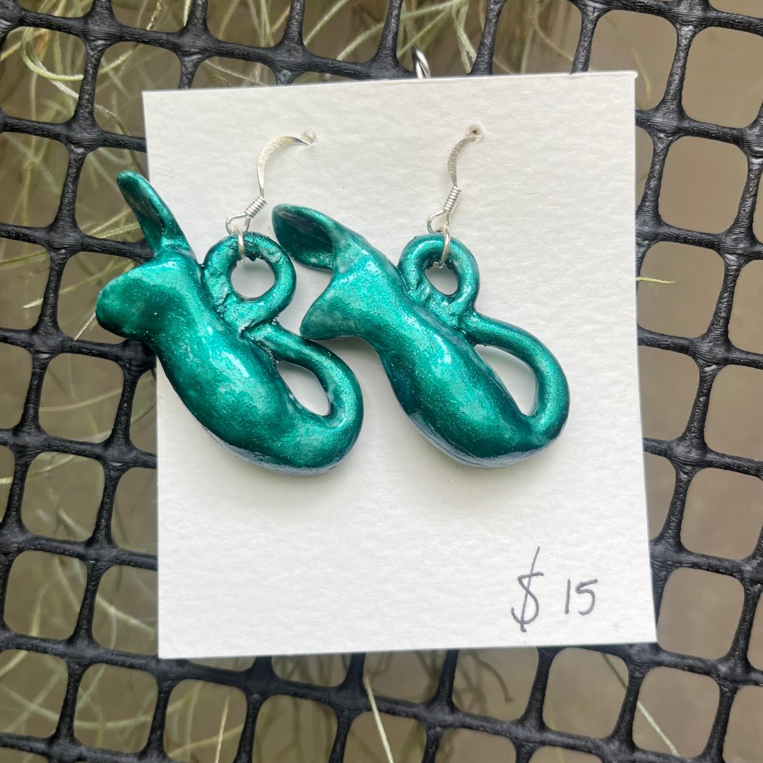 Polymer clay earrings - Cloud Forest Flora